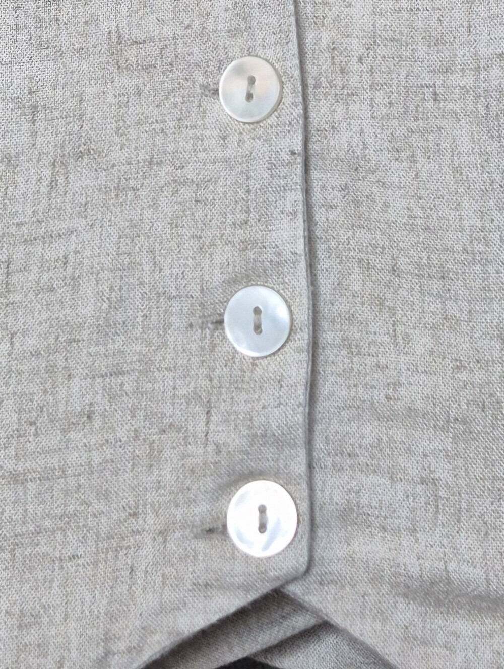 Abercrombie & Fitch Linen Blend Waistcoat Vest XL Oatmeal - Picture 3 of 8